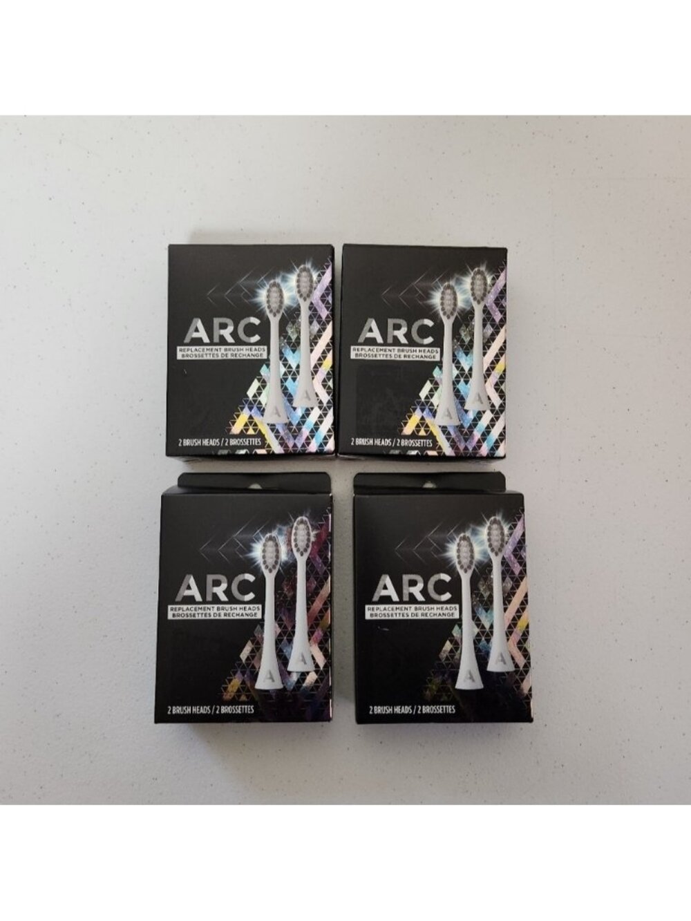 LOT 4 ARC Replacement Toothbrush Heads Oral Care Electric Sonic Brush WHITE NEW